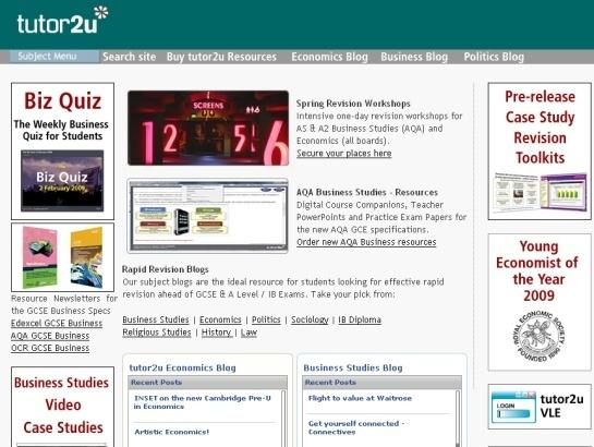 Tutor2u screenshot