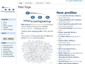 Wikicompany screenshot
