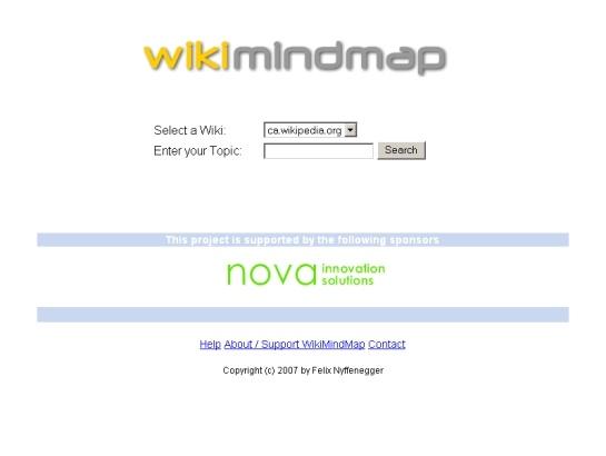 Wikimindmap screenshot