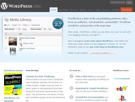 Wordpress screenshot
