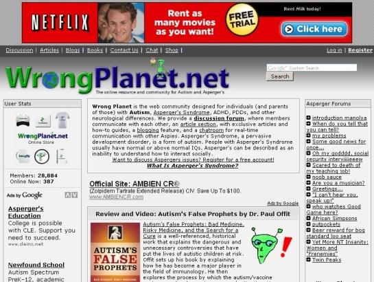 Wrongplanet screenshot