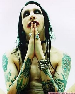 Freaky, no? Marilyn Manson people!
