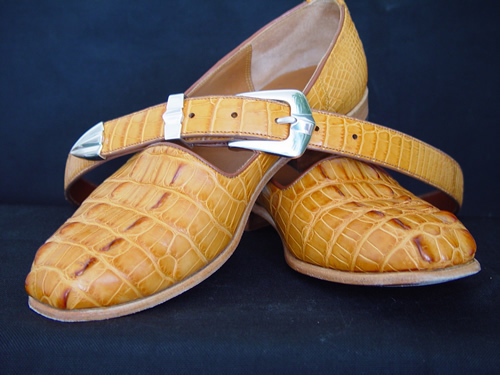 Gator shoes with belt to match the brim Shake Junt by