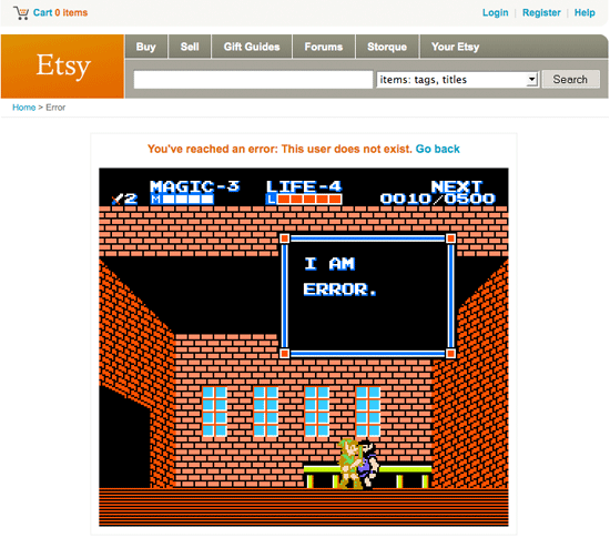 Etsy 404 Page