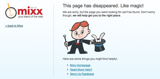 Mixx 404 Page