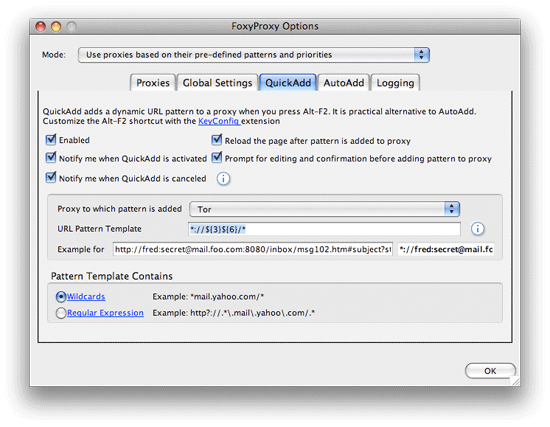 Configure FoxyProxy