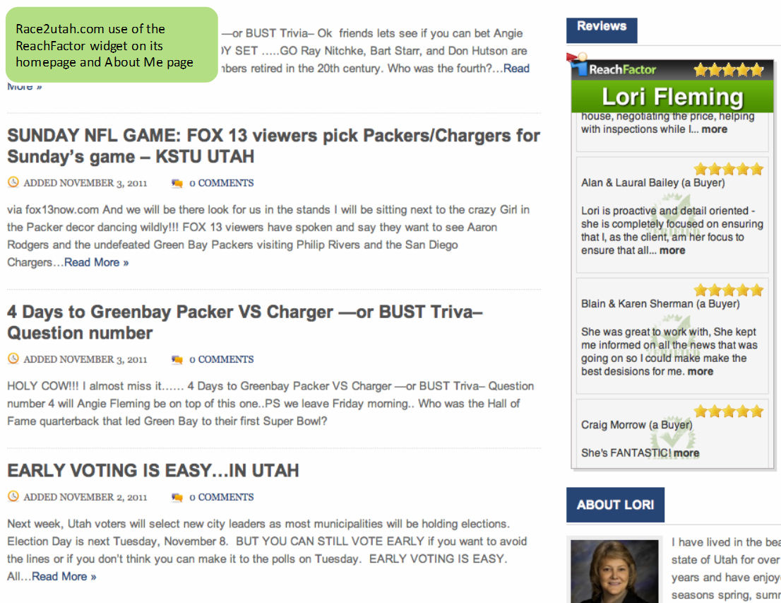 Website testimonials widget