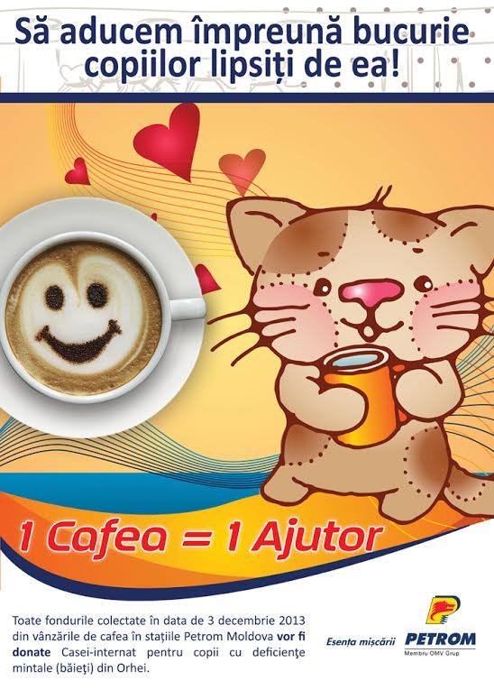 Petrom 1 cafea=1 ajutor