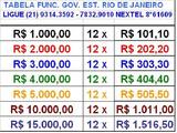 EMPRÉSTIMO PARA FUNC. PÚBLICOS DO GOV. DO ESTADO DO RIO DE JANEIRO