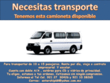Renta de Camioneta Urvan para 15 pasajeros