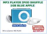 Ipod 1GB Shuffle Blue Apple com FRETE GRÁTIS