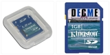 MEMORIA SD KINGSTON 1 GB (cámaras y mp4) - $40.-
