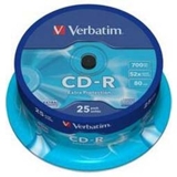 CD VERBATíM 52 X -R 700 MB TARRINAS DE 25 ò 50 DESDE 4,50€