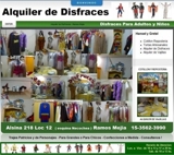 ALQUILER DISFRACES Ramos Mejia - Alsina 218 loc.12 Cel: 15-3562-3990