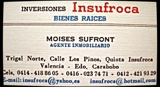 INSUFROCA  TIENE EMPRESAIROS INQUILINOS PARA SU INMUEBLE