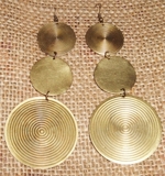 Lindo Brinco Ouro Velho com Desenho!!! 