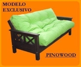 FUTON LINEA PESADA DE 3 CUERPOS CON LUSTRE Y COLCHON