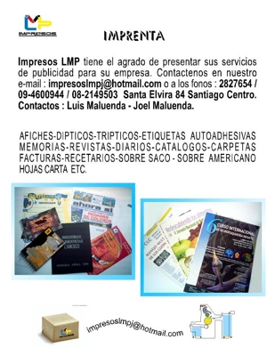 Imprenta Publicidad - Afiches - dípticos - revistas 