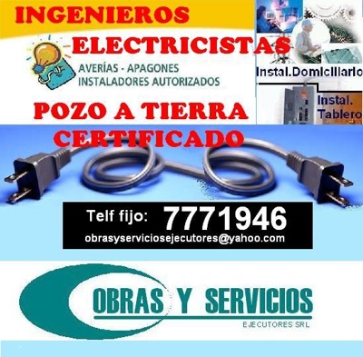 Instalacion de pozo a tierra, certificado de poso tierra, poso tierra, en telf: 7771946