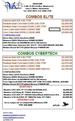 vendo computadoras y accesorios