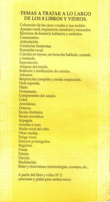 APRENDE A CANTAR .TECNICAS FONIATRICAS. EN DVD, TEXTOS,Y/O CDS.