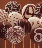 Maçã do amor com cobertura de chocolate 
