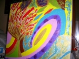 Vendo tela pintada a óleo,obra prima-50 X 50. "Tsunami de Emoções"
