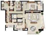 APARTAMENTO 1 SUITE MASTER 2 SUITES AMERICANA 2 GARAGENS 