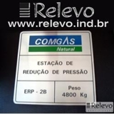 PLACAS METÁLICAS PARA EQUIPAMENTOS INDUSTRIAIS