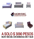 Sala Lounge, chess long, love c/brazo y sillon MOBYDEC $3090 