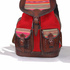 Mochila de cuero y textil de andino (aguayo)