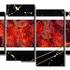 Abstracto vermelho 120x65 cm, quadro acrílico sobre tela