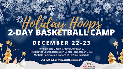 2025 Holiday Hoops Camp Flyer