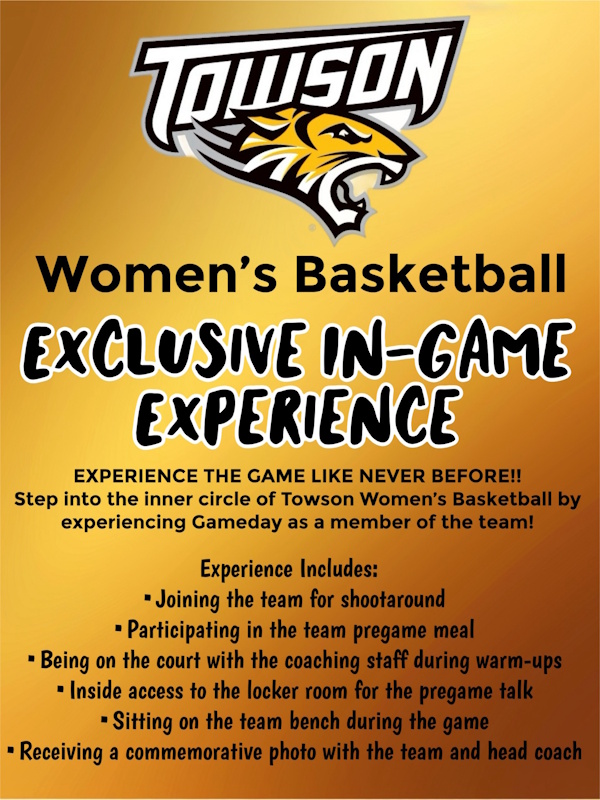 Women's Basketball Exclusive In-Game Experience flyer