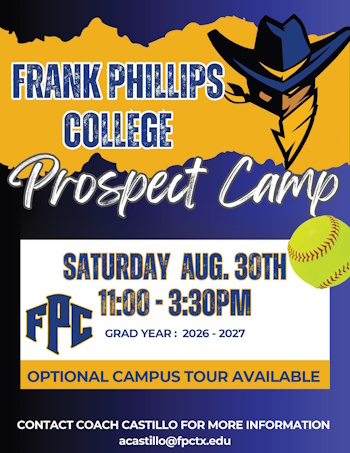 Frank Phillips College Prospect Camp Flyer
