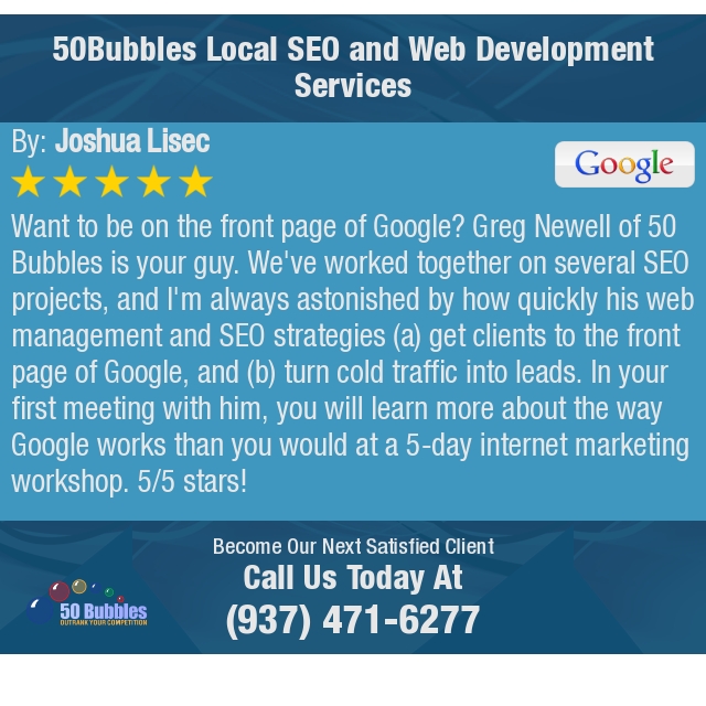 Want to be on the front page of Google? Greg Newell of 50