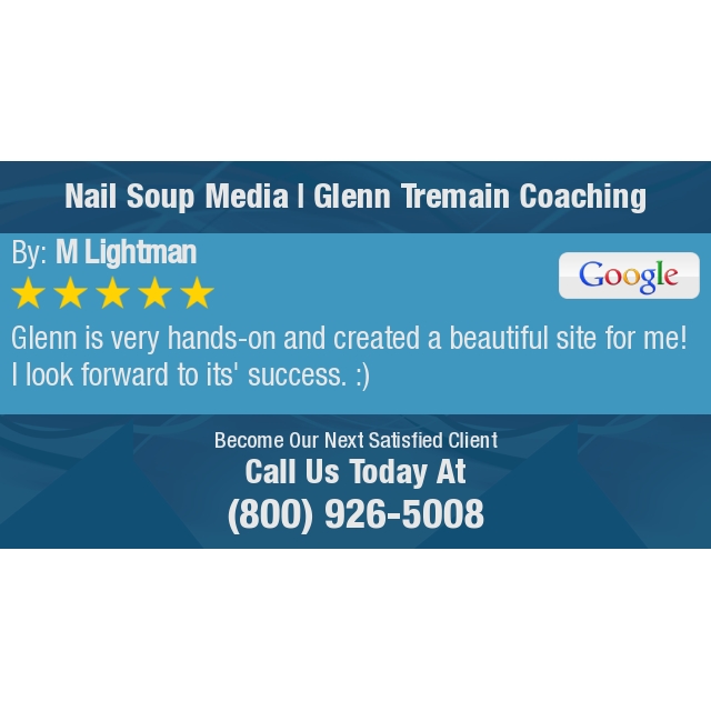 Glenn is very handson and created a beautiful site for me