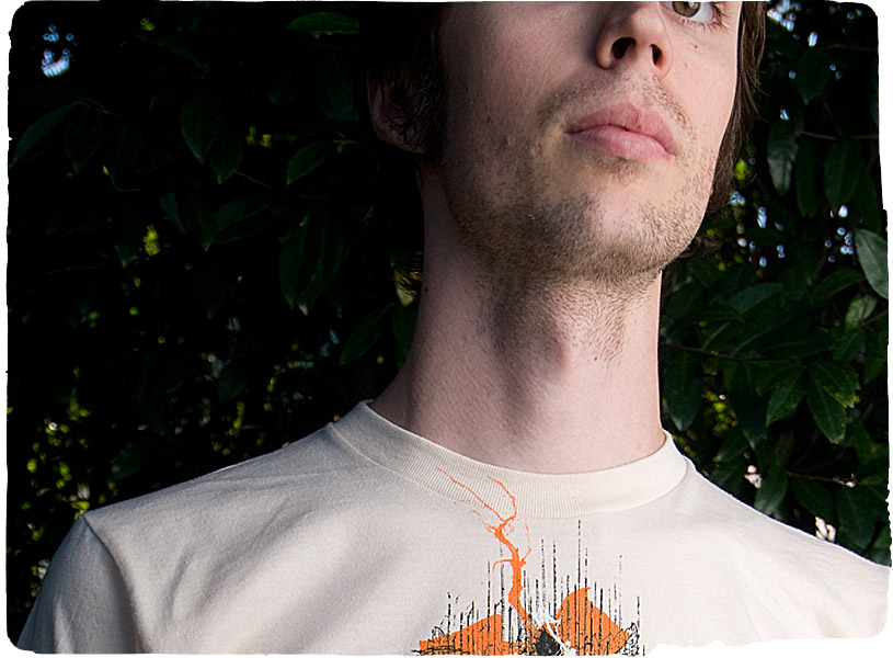 close-up detail of unique art tshirt