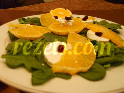 receta de ensalada de naranja y espinacas por Elena