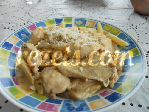 receta de pollo cremoso con setas por Elena
