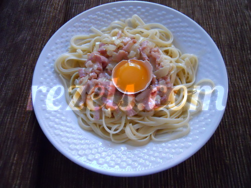 receta de espagueti carbonara por Elena