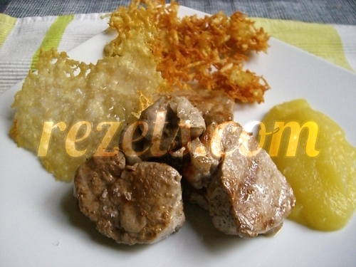 receta de solomillo con compota de manzana por inma