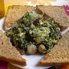 receta de revuelto de espinacas, setas y gambas por inma