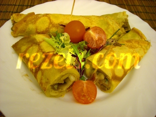 receta de crepes salados rellenos de champiñones y jamón por inma