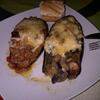 Berenjenas-rellenas-de-carne-setas-con-gambas