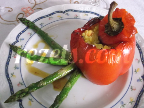 receta de pimientos rellenos de arroz por Julia