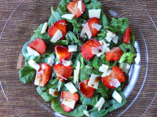 receta de ensalada de espinacas y fresas por Elena