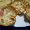 receta de miniquiches de setas, calabacín y bacon por Elena
