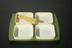 Avocado Green and White Plastic Condiment Tray