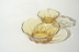 Anchor Hocking Swedish Modern Honey Gold Chip and Dip Set